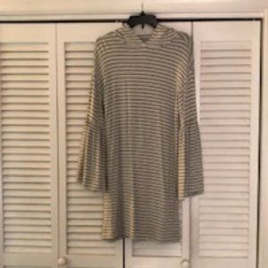 Striped soft shirt dress